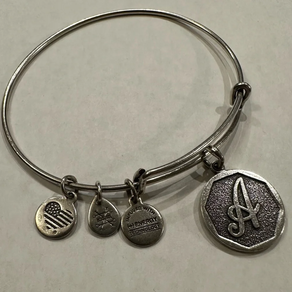 Alex and Ani “A” Charm Expandable Bracelet